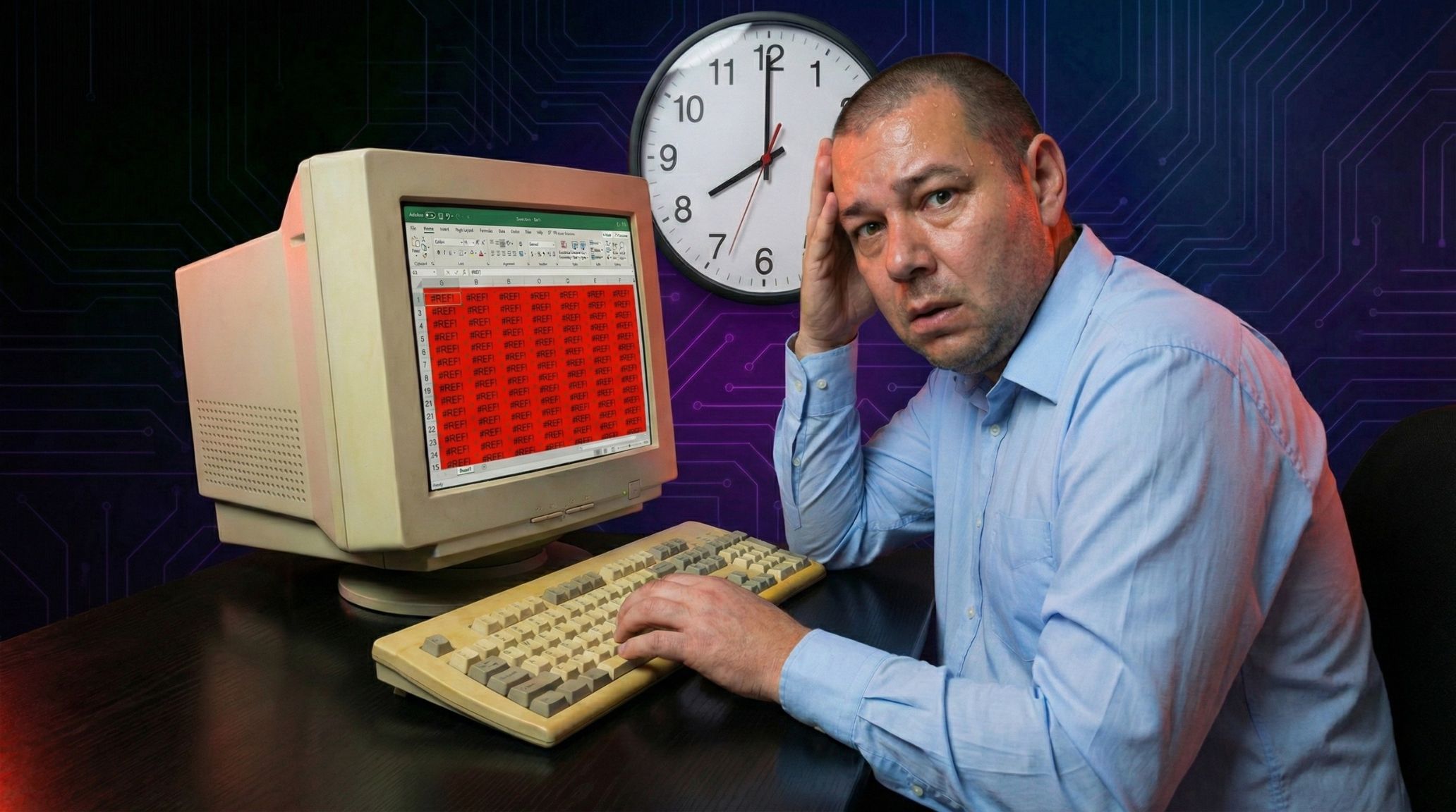 Excel Hell: The Distinct Panic of a #REF! Error 5 Minutes Before the Board Meeting